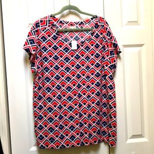 NWT print GAP blouse preppy/classic